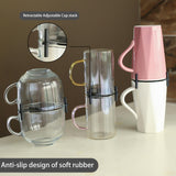 Maxbell 6pcs Cup Stacking Rack Set Kitchen Cabinet Shelf Mug Organizer Blue