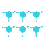 Maxbell 6pcs Cup Stacking Rack Set Kitchen Cabinet Shelf Mug Organizer Blue