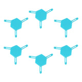 Maxbell 6pcs Cup Stacking Rack Set Kitchen Cabinet Shelf Mug Organizer Blue