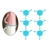 Maxbell 6pcs Cup Stacking Rack Set Kitchen Cabinet Shelf Mug Organizer Blue