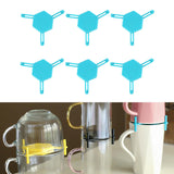 Maxbell 6pcs Cup Stacking Rack Set Kitchen Cabinet Shelf Mug Organizer Blue