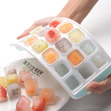 Maxbell Ice Trays Reusable Silicone Ice Mold BPA Free Ice Maker with Lids Pink 10 Grids