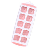 Maxbell Ice Trays Reusable Silicone Ice Mold BPA Free Ice Maker with Lids Pink 10 Grids