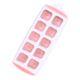 Maxbell Ice Trays Reusable Silicone Ice Mold BPA Free Ice Maker with Lids Pink 10 Grids