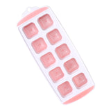 Maxbell Ice Trays Reusable Silicone Ice Mold BPA Free Ice Maker with Lids Pink 10 Grids