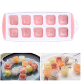 Maxbell Ice Trays Reusable Silicone Ice Mold BPA Free Ice Maker with Lids Pink 10 Grids