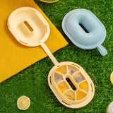 Maxbell Ice Trays Reusable Silicone Ice Mold Ice Maker with Lids 8 Grids Yellow