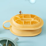 Maxbell Ice Trays Reusable Silicone Ice Mold Ice Maker with Lids 8 Grids Yellow