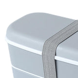 Maxbell Japanese Style Lunch Box Meal Container for Hiking Camping Office Gray
