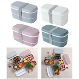 Maxbell Japanese Style Lunch Box Meal Container for Hiking Camping Office Gray
