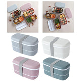 Maxbell Japanese Style Lunch Box Meal Container for Hiking Camping Office Gray