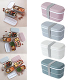 Maxbell Japanese Style Lunch Box Meal Container for Hiking Camping Office Gray