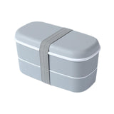 Maxbell Japanese Style Lunch Box Meal Container for Hiking Camping Office Gray