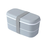 Maxbell Japanese Style Lunch Box Meal Container for Hiking Camping Office Gray
