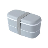 Maxbell Japanese Style Lunch Box Meal Container for Hiking Camping Office Gray