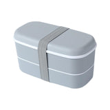 Maxbell Japanese Style Lunch Box Meal Container for Hiking Camping Office Gray