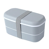 Maxbell Japanese Style Lunch Box Meal Container for Hiking Camping Office Gray