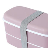 Maxbell Japanese Style Lunch Box Meal Container for Hiking Camping Office Pink