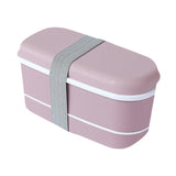 Maxbell Japanese Style Lunch Box Meal Container for Hiking Camping Office Pink