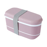 Maxbell Japanese Style Lunch Box Meal Container for Hiking Camping Office Pink