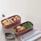 Maxbell Japanese Style Lunch Box Meal Container for Hiking Camping Office Pink