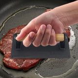Maxbell Cast Iron Grill Press Heavy Duty Rectangle Non Stick for Bacon BBQ Steak