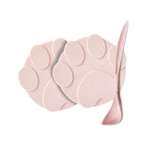 Maxbell 2 Pieces Pet Food Can Lids Silicone Dog Cat Food Can Covers Food Spoon Pink