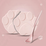 Maxbell 2 Pieces Pet Food Can Lids Silicone Dog Cat Food Can Covers Food Spoon Pink