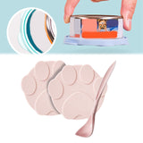 Maxbell 2 Pieces Pet Food Can Lids Silicone Dog Cat Food Can Covers Food Spoon Pink