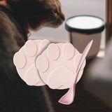 Maxbell 2 Pieces Pet Food Can Lids Silicone Dog Cat Food Can Covers Food Spoon Pink