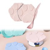 Maxbell 2 Pieces Pet Food Can Lids Silicone Dog Cat Food Can Covers Food Spoon Pink