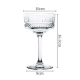 Maxbell Engraving Cocktail Glasses Dessert Cup Wine Glasses for KTV Bar 260ml