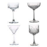 Maxbell Engraving Cocktail Glasses Dessert Cup Wine Glasses for KTV Bar 260ml