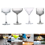 Maxbell Engraving Cocktail Glasses Dessert Cup Wine Glasses for KTV Bar 260ml
