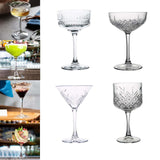Maxbell Engraving Cocktail Glasses Dessert Cup Wine Glasses for KTV Bar 260ml