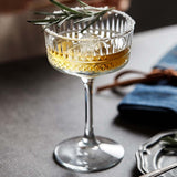 Maxbell Engraving Cocktail Glasses Dessert Cup Wine Glasses for KTV Bar 260ml