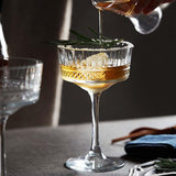 Maxbell Engraving Cocktail Glasses Dessert Cup Wine Glasses for KTV Bar 260ml