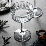 Maxbell Engraving Cocktail Glasses Dessert Cup Wine Glasses for KTV Bar 260ml