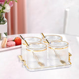 Maxbell 4Pcs Spice Bottle with Soon Seasoning Can Condiment for Kitchen Clear