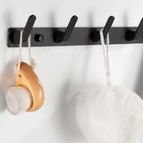 Maxbell Coat Rack Door Holder Rack 2 Ways Installation for Coat Hats Entrance Hall 4 Hooks