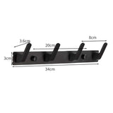 Maxbell Coat Rack Door Holder Rack 2 Ways Installation for Coat Hats Entrance Hall 4 Hooks