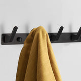 Maxbell Coat Rack Door Holder Rack 2 Ways Installation for Coat Hats Entrance Hall 4 Hooks