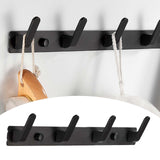 Maxbell Coat Rack Door Holder Rack 2 Ways Installation for Coat Hats Entrance Hall 4 Hooks