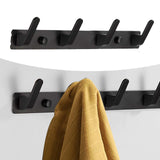 Maxbell Coat Rack Door Holder Rack 2 Ways Installation for Coat Hats Entrance Hall 4 Hooks