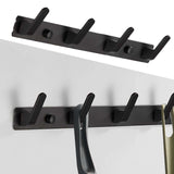 Maxbell Coat Rack Door Holder Rack 2 Ways Installation for Coat Hats Entrance Hall 4 Hooks