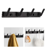 Maxbell Coat Rack Door Holder Rack 2 Ways Installation for Coat Hats Entrance Hall 4 Hooks