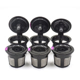 Maxbell 5x Reusable Coffee Filter Cups for 2.0 1.0 Coffee Maker Black+Clip Spoon