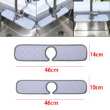 Maxbell Faucet Wrap Around Mat Kitchen Sink Splash Guard Behind Faucet 46x14CM
