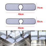 Maxbell Faucet Wrap Around Mat Kitchen Sink Splash Guard Behind Faucet 46x14CM