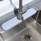 Maxbell Faucet Wrap Around Mat Kitchen Sink Splash Guard Behind Faucet 46x14CM